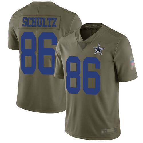 Men Dallas Cowboys Limited Olive Dalton Schultz #86 2017 Salute to Service NFL Jersey